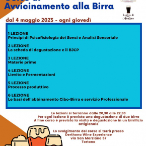 CORSO DI AVVICINAMENTO ALLA BIRRA